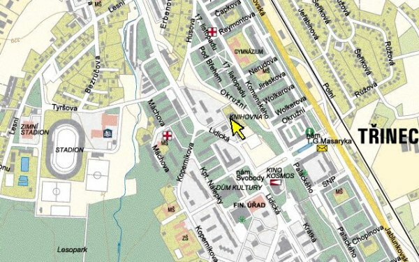 Knihovna na map�